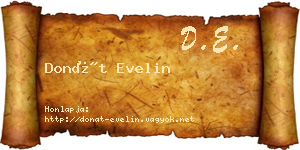 Donát Evelin névjegykártya